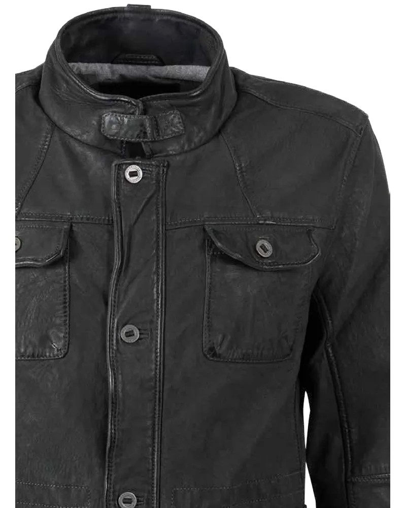 MMAtakama leather field jacket by Mauritius